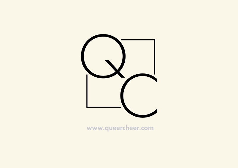 Queercheer logo animation animated logo minimalistic design logodesign