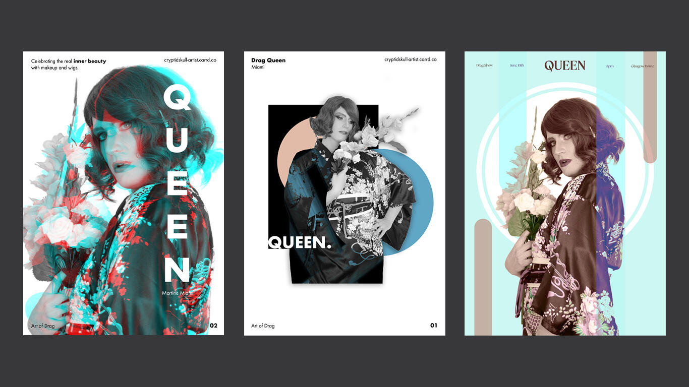 ringreinercryptidskullcryptidskullillustrationgraphicdesignIllustratorDragQueenPosterLGBTQ+