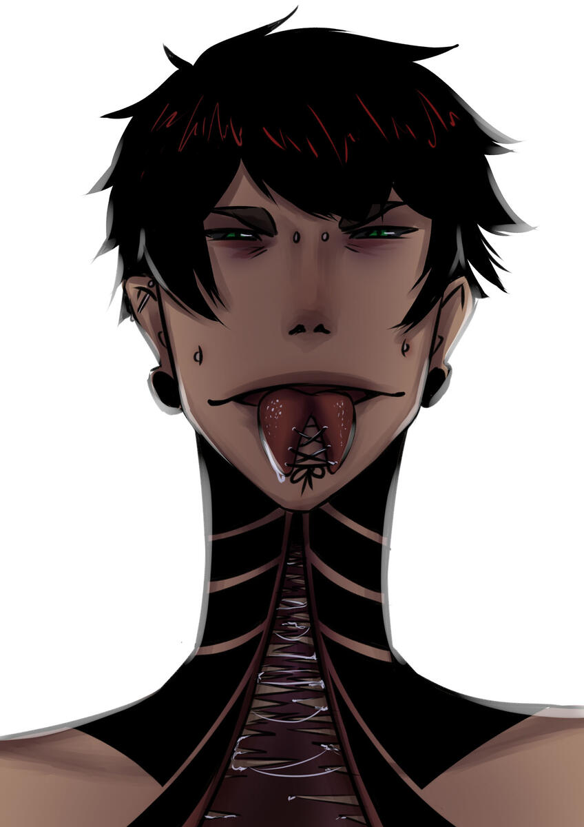 Zalem split tongue tattoos boba lovers art