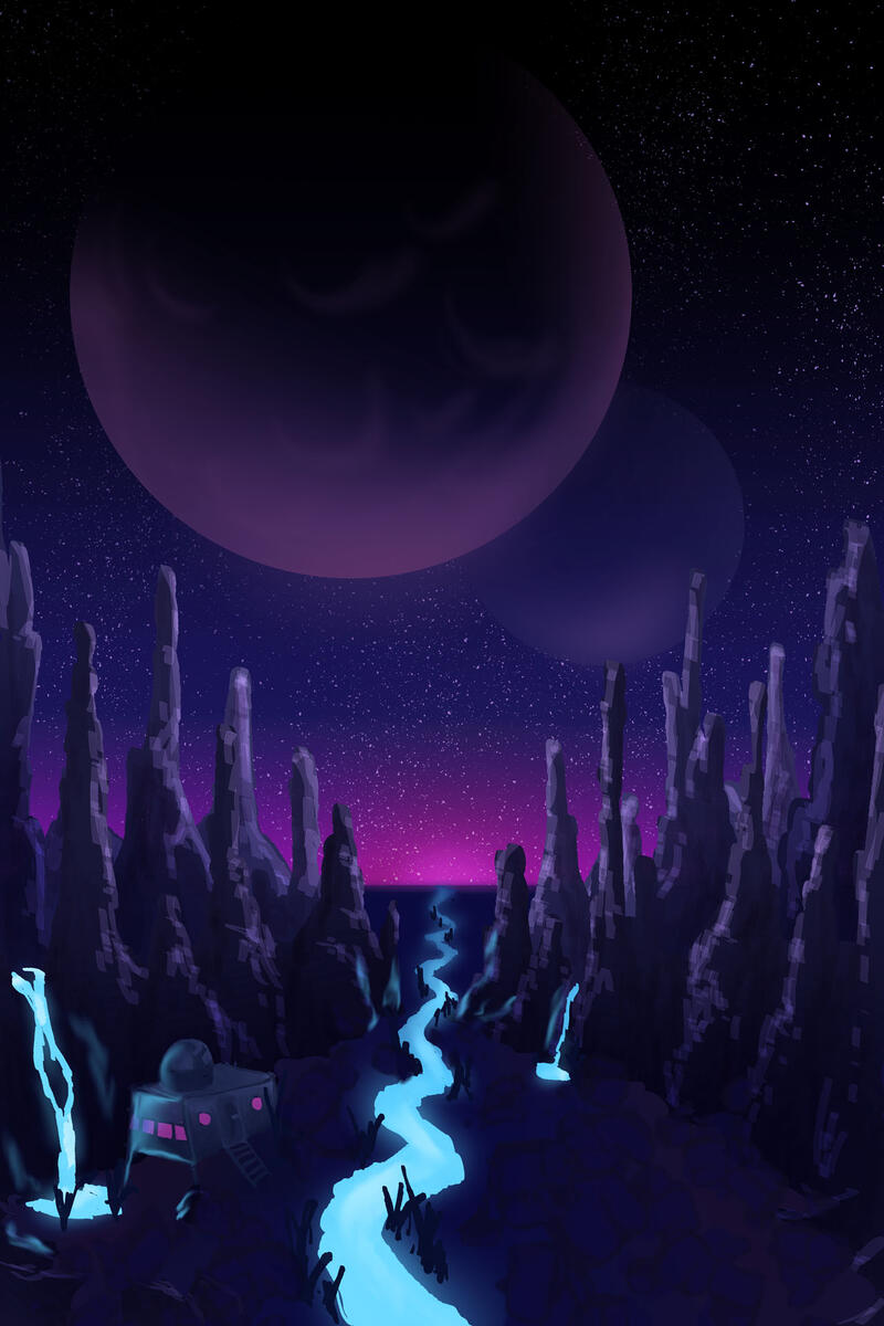space landscape sci-fi science fiction scenery envoiroment concept art