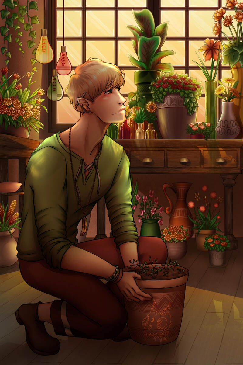 Nicky OC Flower Shop atmosphere aesthetic
