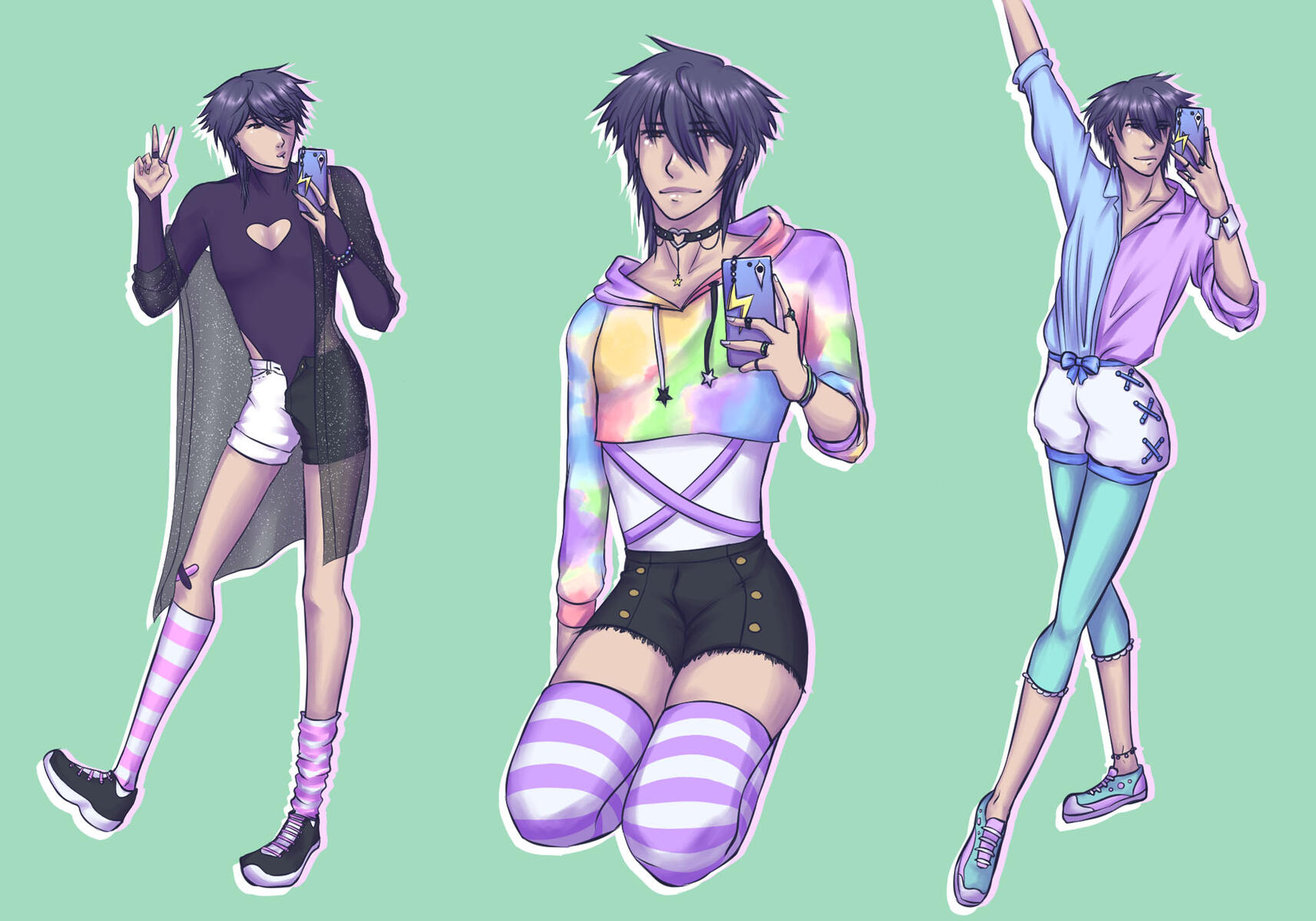 Sky boba lovers femboy outfits cute pastel gay lgbtq+ soft boy