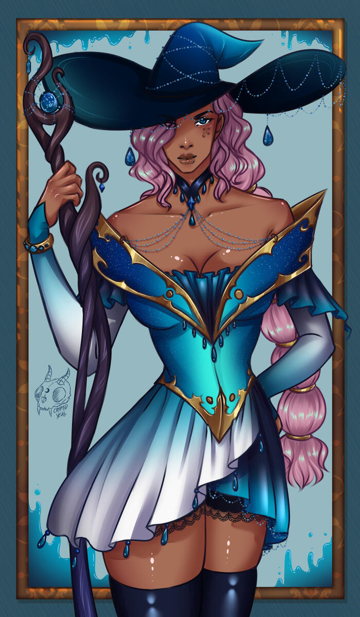 Mage Lady Faenadora OC characterdesign