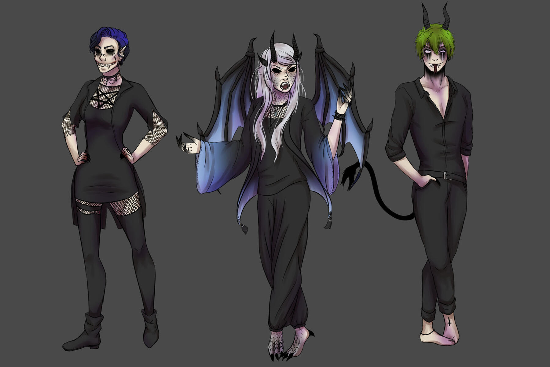 character design beyond hellfire demons zapher zenya izaac